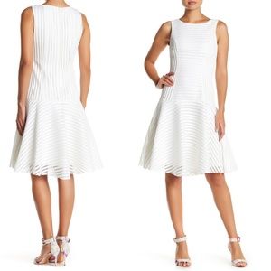 Vogue Striped Mesh Dress